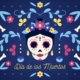 Day of the Dead party ideasgraphic with flowers, skulls, bones | Fat Mama's Tamales