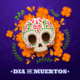 painted skull, flowers, How to Celebrate Día de Muertos