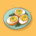 drawing of deviled eggs on a plate