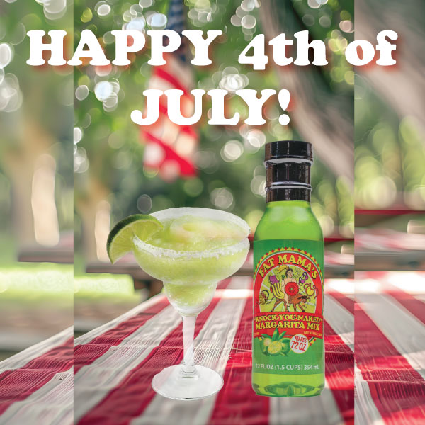 4th of July picnic background with Fat Mamas Margarita