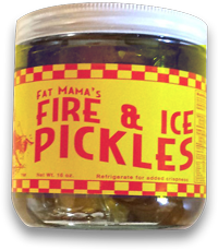 jar of Fat Mama's Award-winning Fire & Ice Pickles | Order Online | Fat Mama's Tamales | Natchez, MS